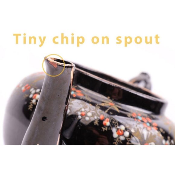 Antique Price Bros Mini Teapot England M&M Redware British 1900s Floral Glazed - Picture 8 of 11